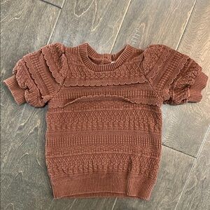 Janie and Jack Brown Knit Sweater